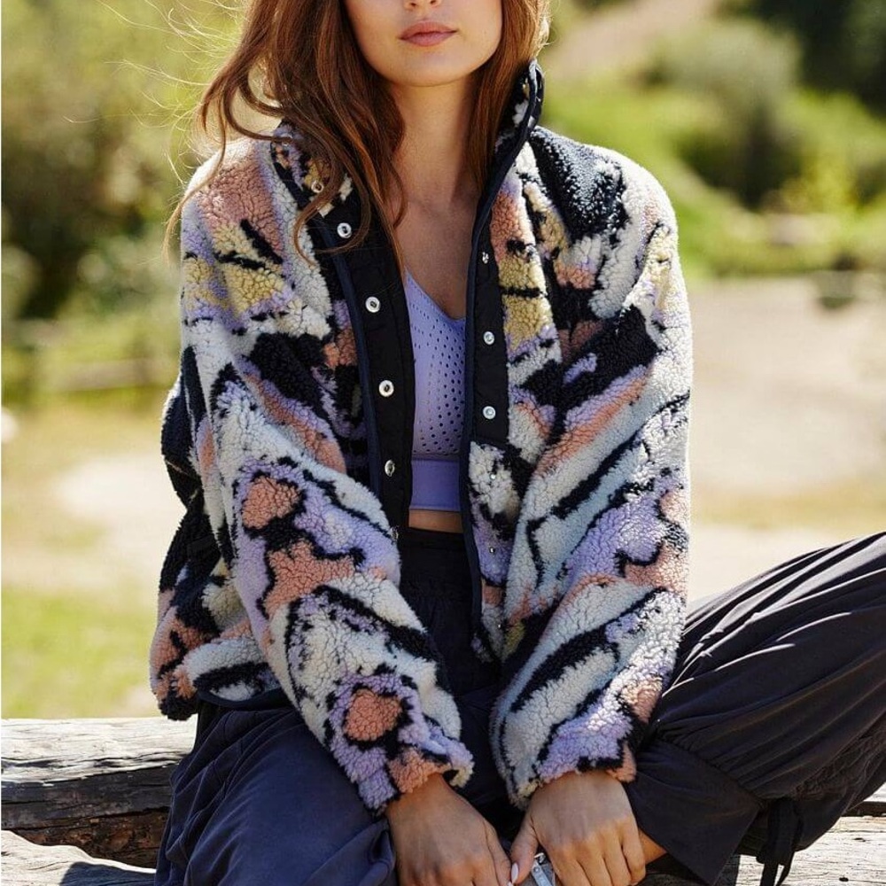 Free People Rocky Ridge Fleece Jacket M